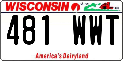 WI license plate 481WWT