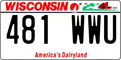 WI license plate 481WWU