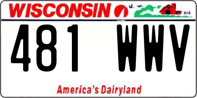 WI license plate 481WWV