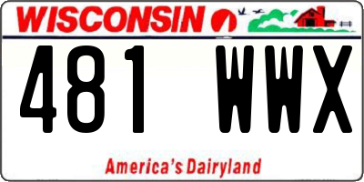WI license plate 481WWX
