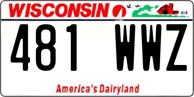 WI license plate 481WWZ