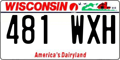 WI license plate 481WXH