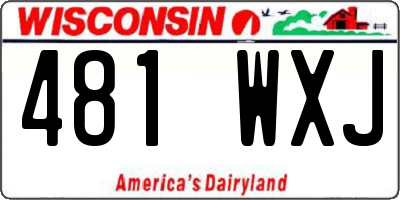 WI license plate 481WXJ