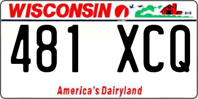 WI license plate 481XCQ