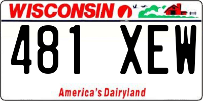 WI license plate 481XEW