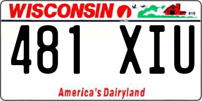 WI license plate 481XIU