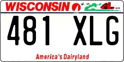 WI license plate 481XLG