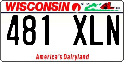 WI license plate 481XLN