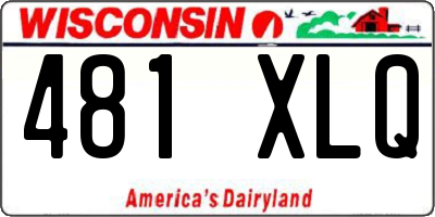 WI license plate 481XLQ