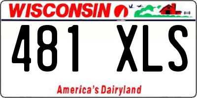 WI license plate 481XLS