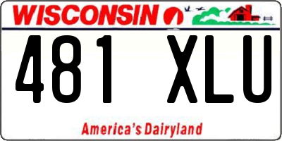 WI license plate 481XLU