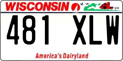 WI license plate 481XLW