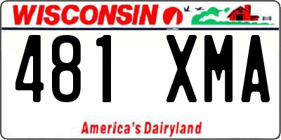 WI license plate 481XMA