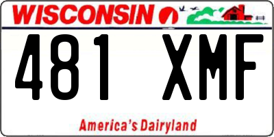 WI license plate 481XMF