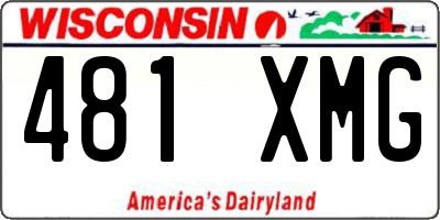 WI license plate 481XMG