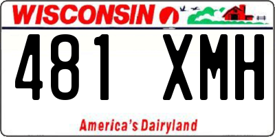 WI license plate 481XMH
