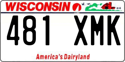 WI license plate 481XMK