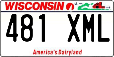 WI license plate 481XML