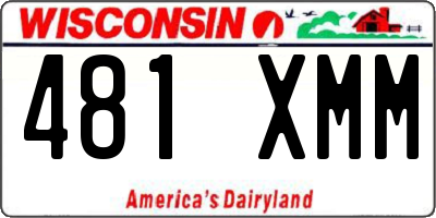 WI license plate 481XMM