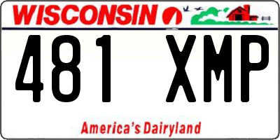 WI license plate 481XMP