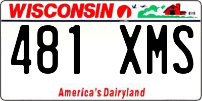 WI license plate 481XMS