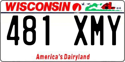 WI license plate 481XMY