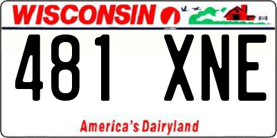 WI license plate 481XNE
