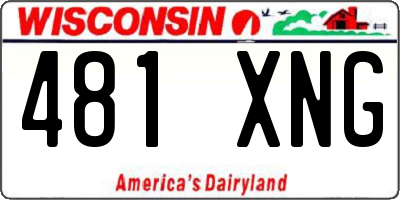 WI license plate 481XNG