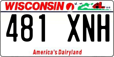 WI license plate 481XNH