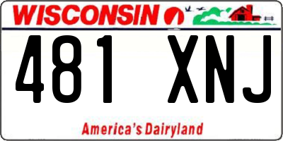 WI license plate 481XNJ