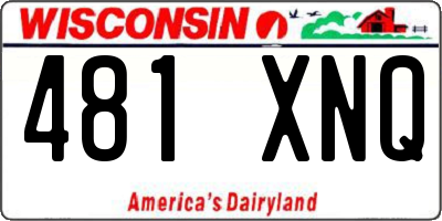 WI license plate 481XNQ