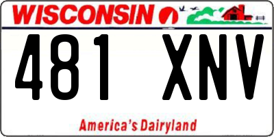 WI license plate 481XNV