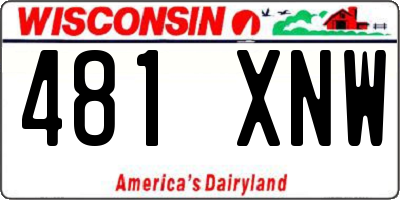 WI license plate 481XNW