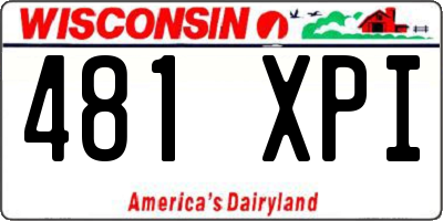 WI license plate 481XPI