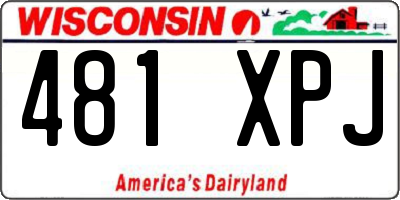 WI license plate 481XPJ