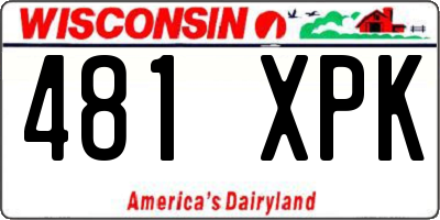 WI license plate 481XPK