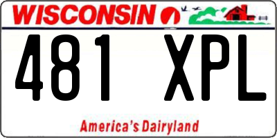WI license plate 481XPL