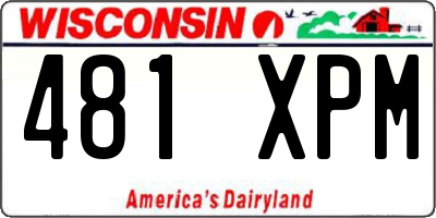 WI license plate 481XPM