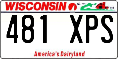 WI license plate 481XPS