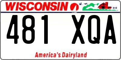 WI license plate 481XQA