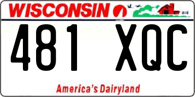 WI license plate 481XQC