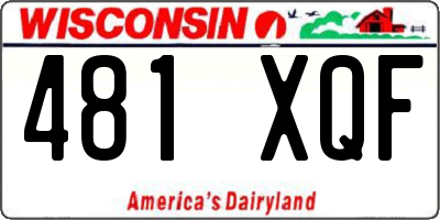 WI license plate 481XQF