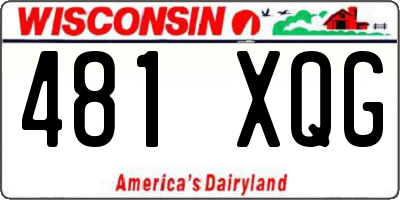 WI license plate 481XQG
