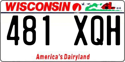 WI license plate 481XQH