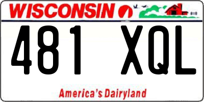 WI license plate 481XQL