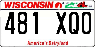 WI license plate 481XQO