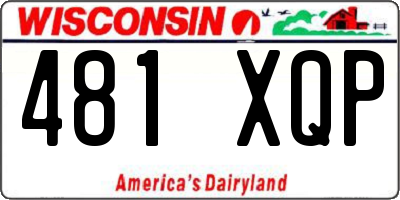 WI license plate 481XQP