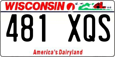 WI license plate 481XQS