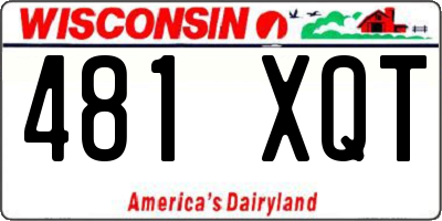 WI license plate 481XQT