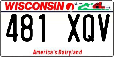 WI license plate 481XQV